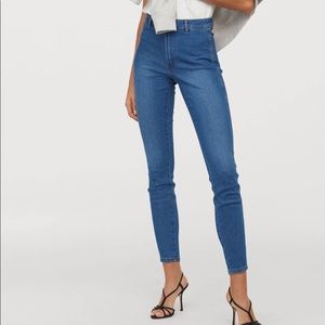 H&M skinny high waist ankle length jeans size 26